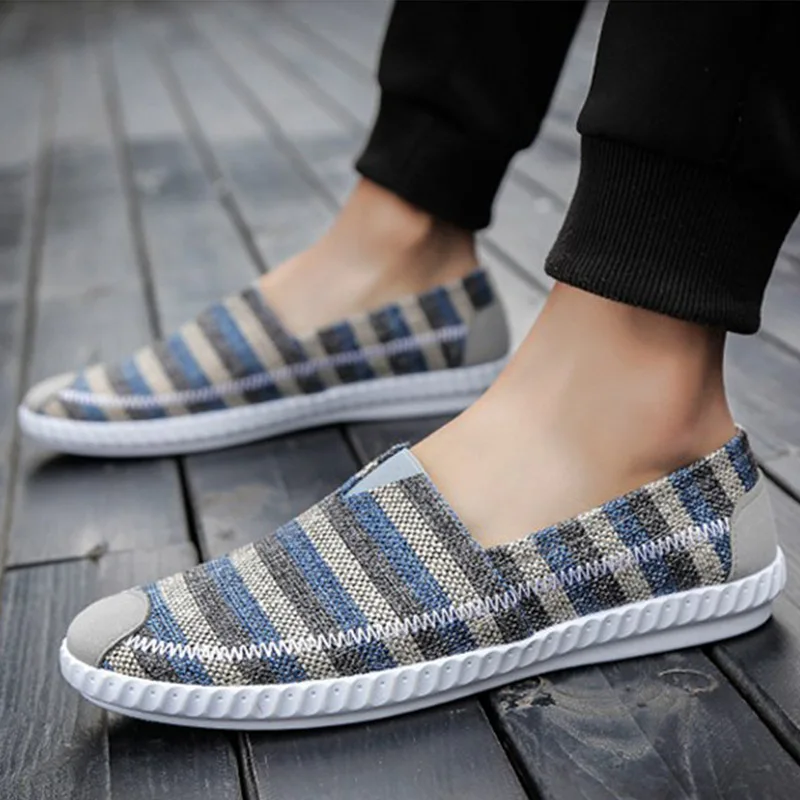 

Fisherman Shoes Men's 2019 Spring Summer New Style Flax Canvas Shoes Breathable Slip-on Lazy Casual Loafers
