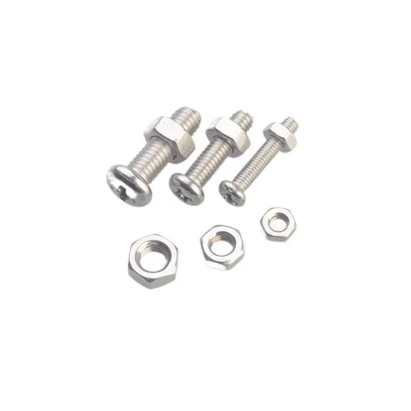 480pcs 304 stainless steel Phillips Cross Round Head Screw Set M2 M3 M4  Pan Head Screw Bolt with Hexagon Nut  Combination Kit