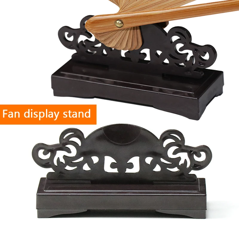 Retro Removable Folding Hand Fan Base Chinese Style Home Office Table Display Stand(without Fan)