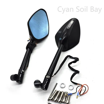 

Motorcycle LED Turn Lights Side Mirrors Turn Signal Indicator Rearview Mirror For Honda Yamaha Suzuki Ducati Kawasaki