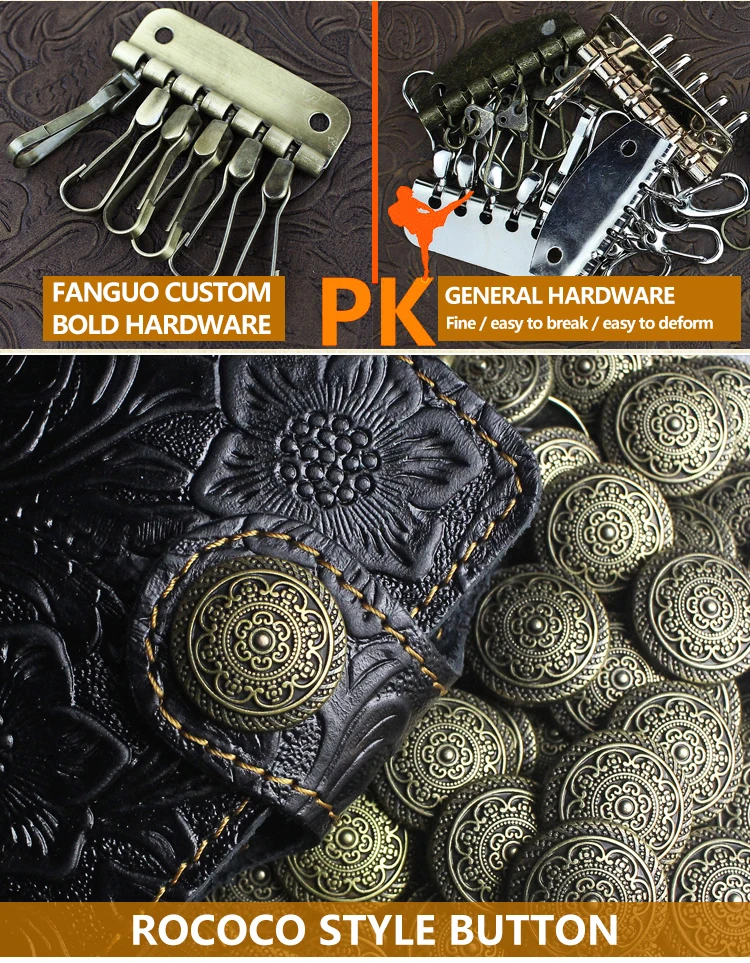 DIY Keychain, couro governanta Key Pocket, organizador