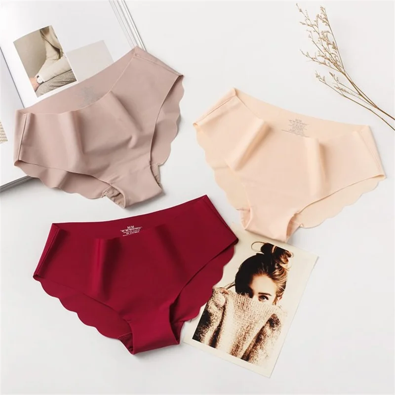 CXZD Seamless Panty Set Underwear Female Comfort Intimates Fashion Female large size one-piece seamless Low-Rise Briefs Lingerie (3)
