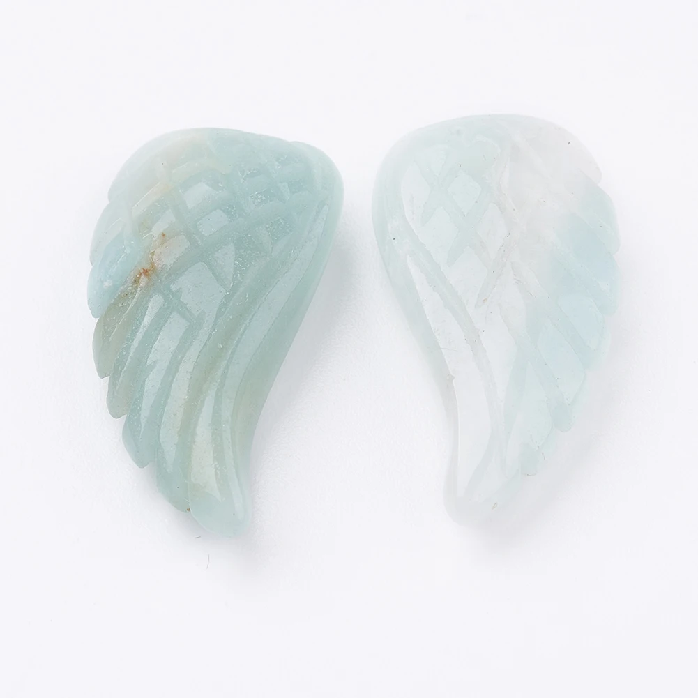 10pcs Natural Stone Quartzs Crystal Amethysts Angel Wing Pendants For Women Men Necklace Jewelry Making 24.5x12x5mm