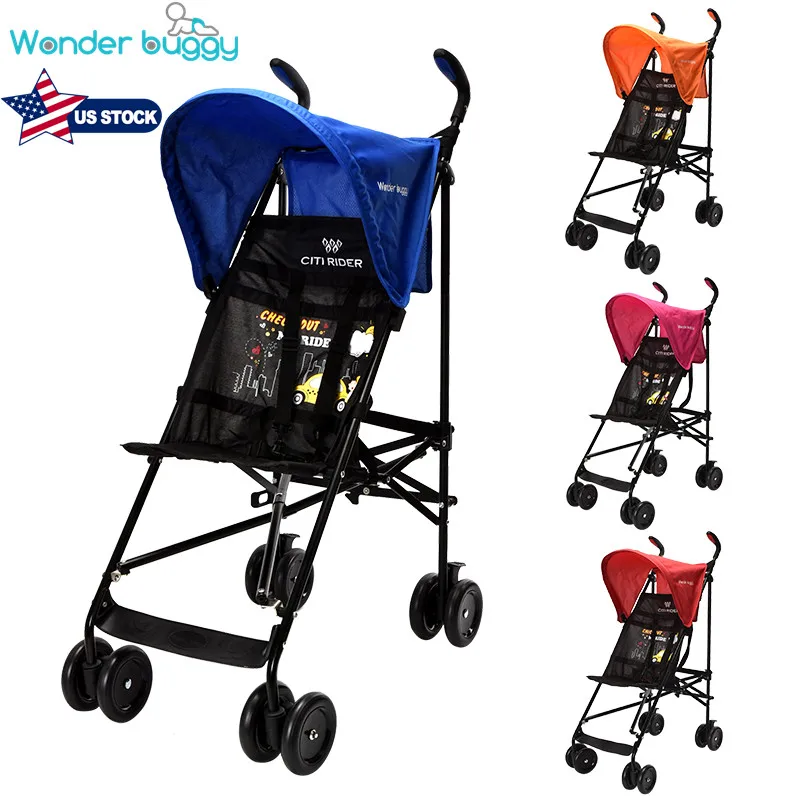 

Wonderbuggy Light Weight Travel Stroller Trolley Deluxe Jumbo Umbrella Stroller With Printed Pattern