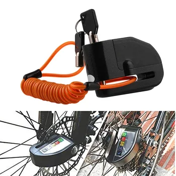 

Motorcycle Bike Moped Scooter Anti-theft Disc Brake Lock Security Alarm + 2Keys