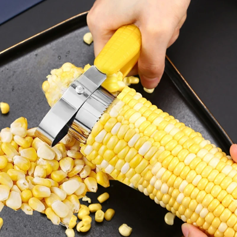 Corn Stripper Peeler Cob Cutter Remover Kitchen Thresher Stainless Steel Kernel 