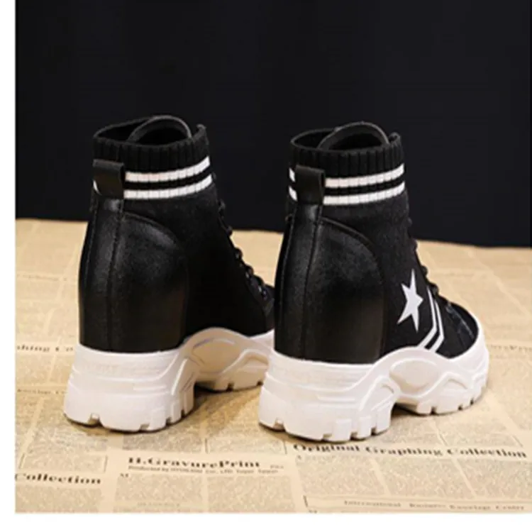 

Martin Shoes Hight-top Short Boots Women's Canvas 2019 New Style England Ankle Boots Thin Buckle Thick Bottomed-Workwear Boots