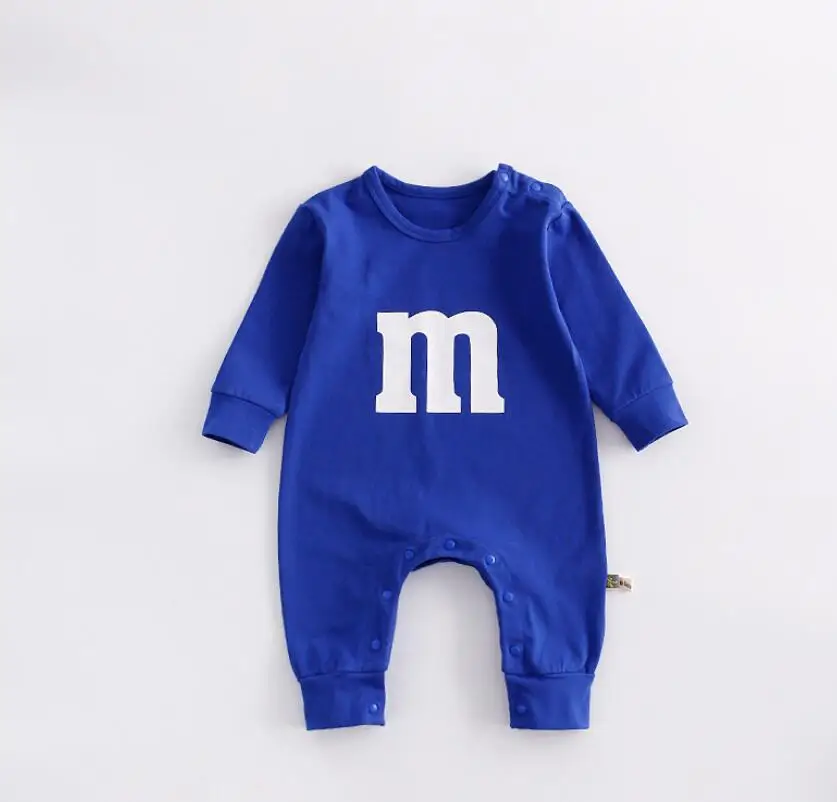 Newborn Baby Rompers 100% Cotton Infant Body Long Sleeve Baby Jumpsuits Candy Color Printing Ropa Bebe Baby Boy Girl Clothes Bamboo fiber children's clothes