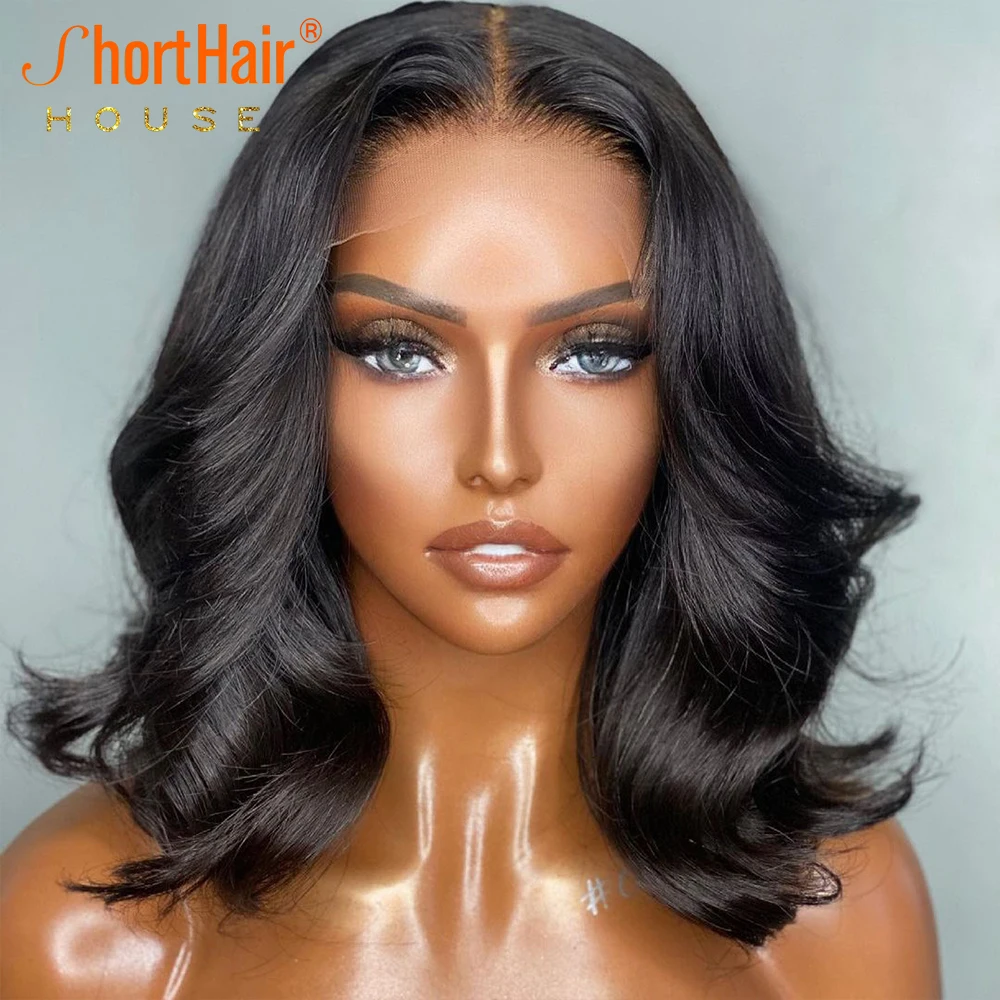 Highlight Blonde Human Hair Wigs for Women Burgundy 99J Water Wave Lace Front Wigs 4X4 Lace Closure Body Wave Wig Brazilian Bob