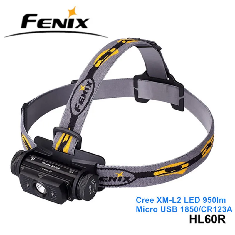 Fenix HL60R Cree XML светодиодный нейтральный белый микро перезаряжаемый головной светильник для улицы 18650 двойной светильник налобный фонарь с бесплатной батареей