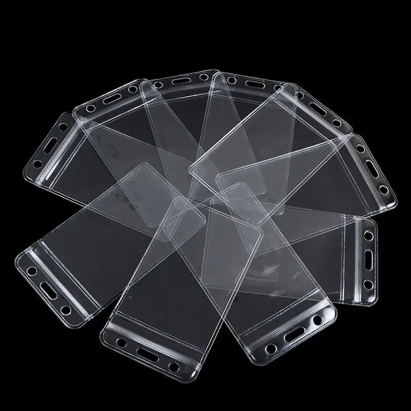 Vertical Transparent Vinyl Plastic Clears ID Card Bag Case Badge Holder Accessories 10Pcs/lot wallet card holder card holder credit card holder credit card wallet card wallet id card holder id card case card sleeves