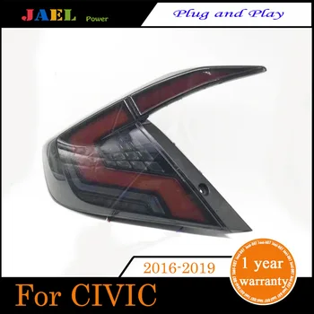 

JAEL LED Tail Rear Lamp Lights Case For Civic G10 Taillights 10th Sedan 2016-2019 LED Rear Lamp LED Water Flash Signal light