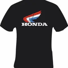 Ретро Honda стиль крыло красный белый синий печатных футболка в 6 размерах