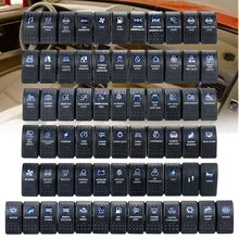 1 шт. 12 В 24 В Автомобильная Лодка Караван кулисный переключатель водонепроницаемый кулисный переключатель двойной синий светодиодный светильник бар 4x4