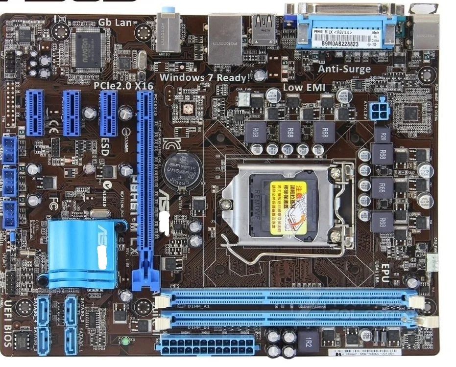 Desktop Motherboard P8H61-M LX motherboard DDR3 LGA 1155 USB2.0 for intel H61 pc mainboard | Компьютеры и офис