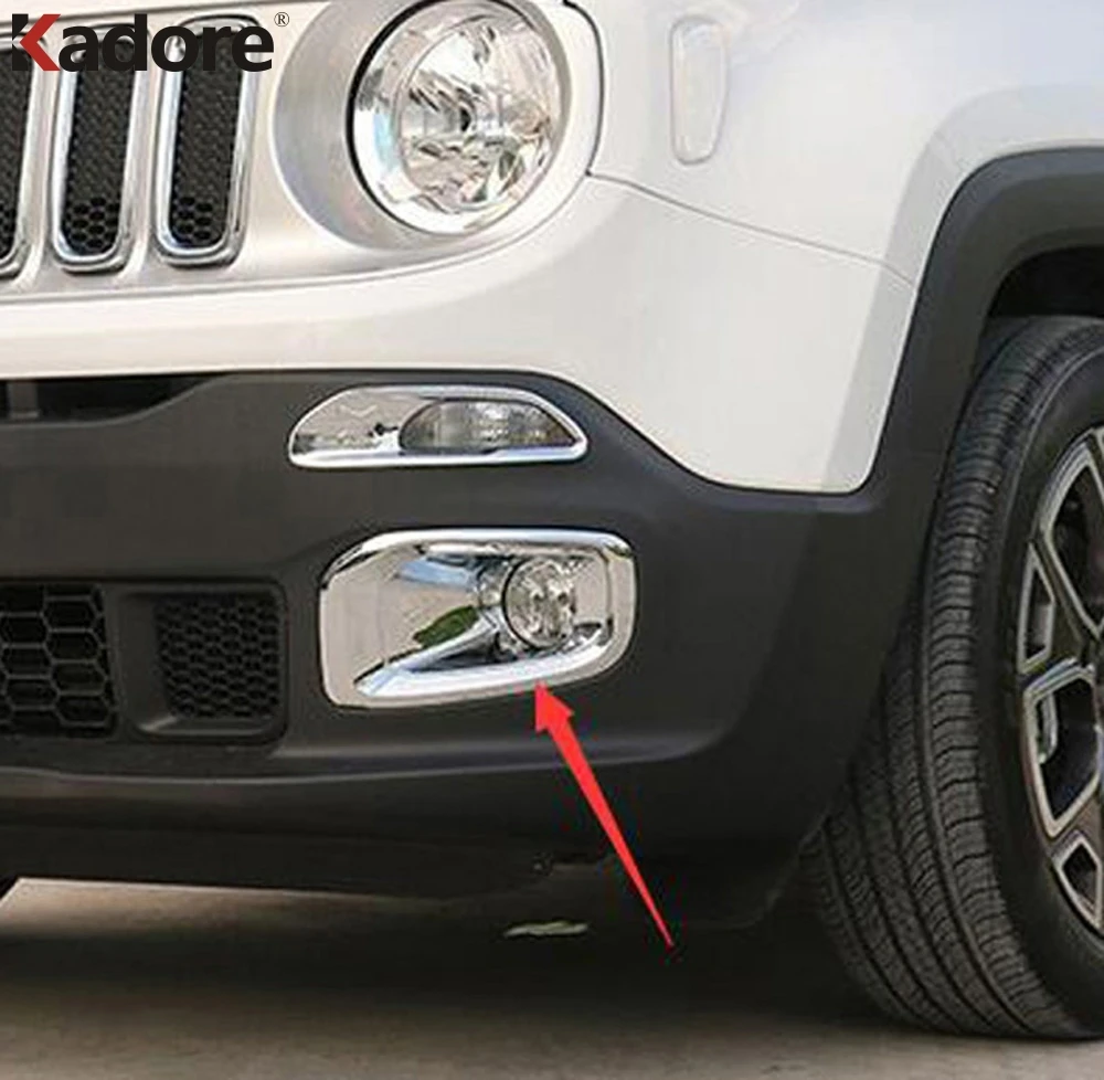 Для Jeep Renegade 2014 2015 2016 2017 2018 2019 ABS хромированный передний противотуманный