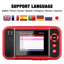 High Quality OBDII Code Reader Scanner Test Engine/ABS/SRS/AT CRP123 Motorcycle Car Auto Diagnostic Tool