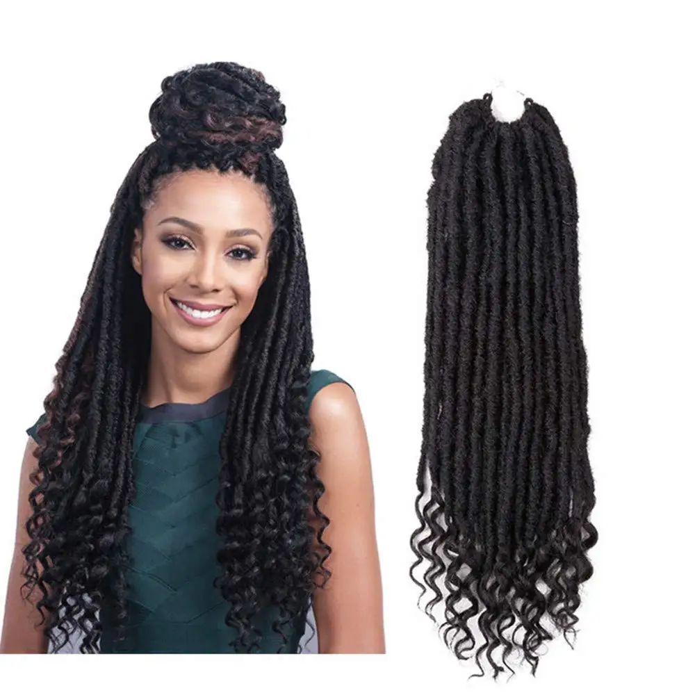 Beyond Beauty 18 Inch Goddess Hair Ombre Faux Locs Crochet Hair Braids Soft Natural Braid Synthetic Braiding Hair Extensions the voices beyond