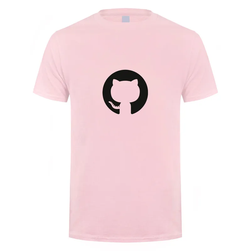 Футболка Github программатор программа ape Программирование гиковская рубашка футболка с короткими рукавами LH-149 - Цвет: Light Pink