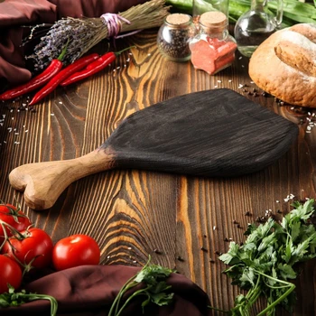 

Chopping board, for serving Round, 38x21 cm, solid ash