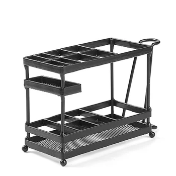 

Bathroom Countertop Organizer - Metal Toothbrush Holder Black - Makeup Accessories Organizer