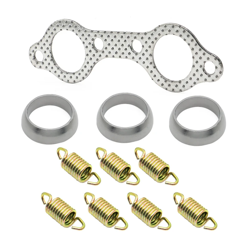 Exhaust Pipe Donut Gasket and Spring Rebuild Tool Kit 5243518 7041789 7041804 For Polaris Ranger XP 800 4x4 EFI 2010-2012 exhaust gasket