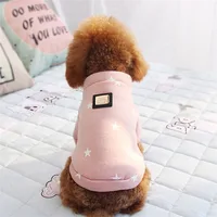 Fashion Star Printed Pet Fleece Sweatshirt Sweater for Small Dogs Cats – Soft Warm Winter Coat Jacket Puppy Clothes