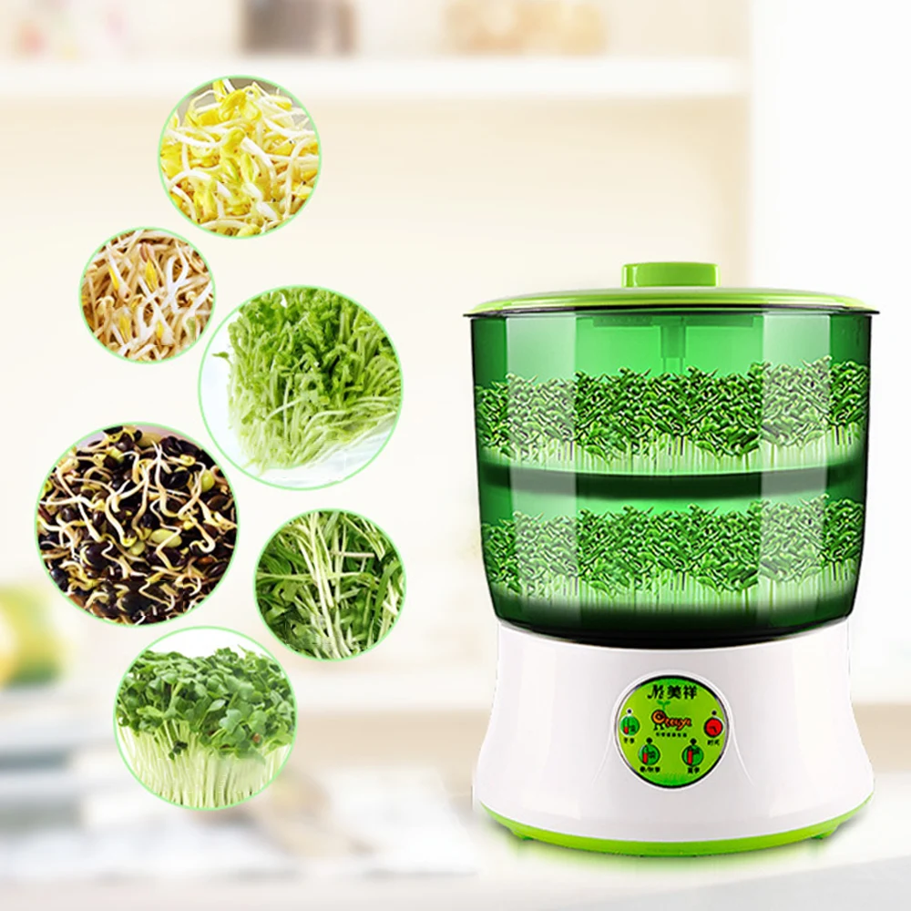 

DIDIHOU Diy Bean Sprouts Maker 2 Layer Automatic Electric New Vegetable Growth Bucket Bean