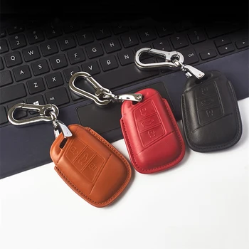 

Genuine Leather Shell Car Remote Key Cover Case For Volkswagen VW Tiguan MK2 Magotan Passat B8 CC 2017 2018 For Skoda Superb A7