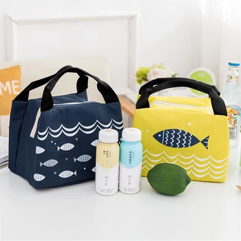 

AA Unisex Water-Resistant Oxford Cloth Picnic Tote Cute Casual Insulated Lunch Bag Portable Food Storage Bag for Adults/Students