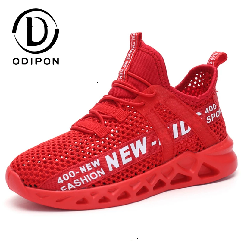 boys red running shoes