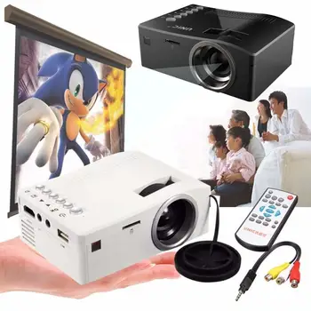

Home Cinema Theater Multimedia LED LCD Projector HD 1080P PC AV TV HDMI Black EU Plug