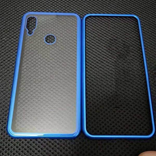 Blue Магнитный адсорбционный металлический чехол для Xiaomi mi 9 SE 8 lite F1 9T CC9E A3 для Red mi Note 7 5 6 Pro 7A 6A K20 защитное стекло - Цвет: Blue