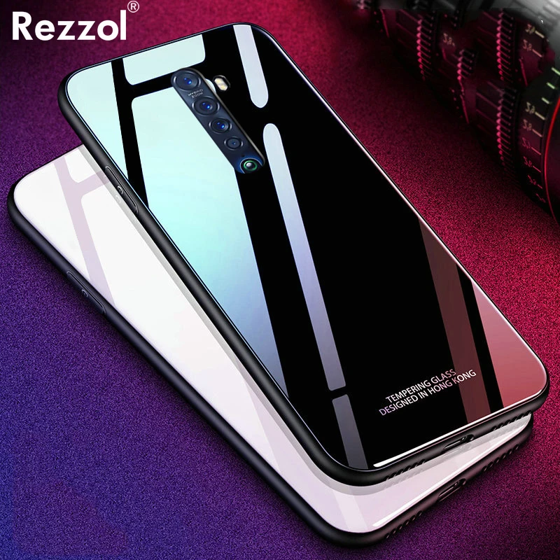Для OPPO Reno 2F чехол Reno2 Z из закаленного стекла Жесткий ПК Мягкий ТПУ Рамка задняя