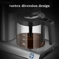Coffee Machine DL-KF1068  Home Black Small Full semi-automatic Drip American Coffee Pot 10 Cup Capacity 1450W Coffee Machine 2