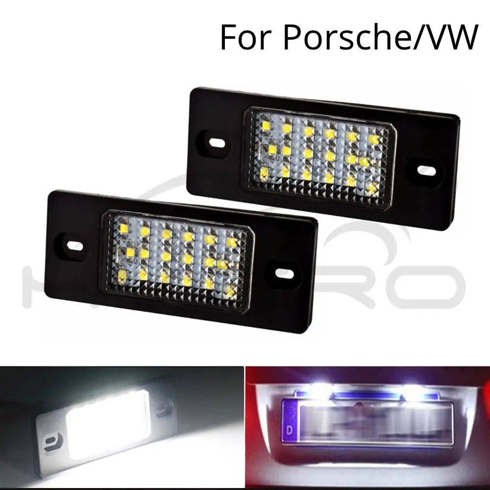 2 шт специальные лампы для номерного знака для Porsche Cayeen 955/957 02-10 VW Touareg 03-10 Tiguan 09-12 Golf 5 5D Passat 5D 6W
