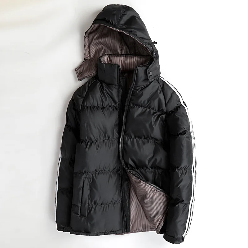 Мужская куртка на утином пуху размера плюс 6XL, повседневная верхняя одежда, зимняя верхняя одежда, теплое пальто на молнии с капюшоном, толстая верхняя одежда