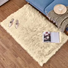 Шерсть имитация искусственной овчины Коврики 60x90 см мягкий искусственный нескользящий спальный мохнатый ковер коврики для сиденья ковры для дома