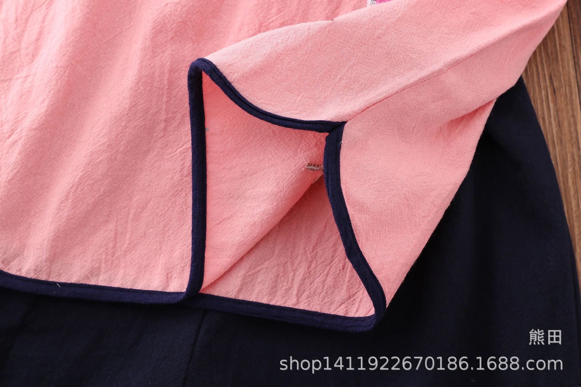Весенне-летний стиль, детский древний костюм, китайская одежда, вышивка Xie Jin, короткий рукав, ручная работа, лягушка, свободная одежда для девочек