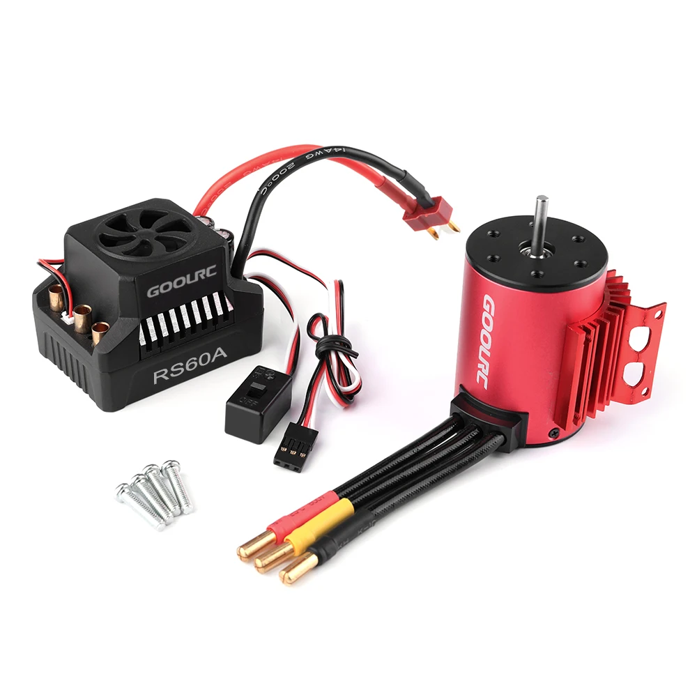 

GoolRC 3650 Brushless Motor 3900KV 4300KV 60A Brushless Waterproof ESC BEC with Heatsink for 1/10 RC Car Crawler Truck Parts