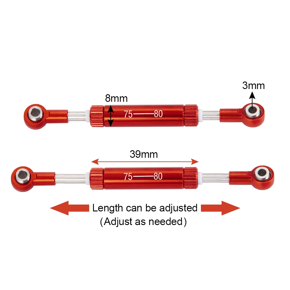 AXSPEED Регулируемая длина сервоприводы тяга-рулевой рычаг для 1/10 RC Гусеничный пульт дистанционного управления игрушечный автомобиль SCX10 90046 TRX4