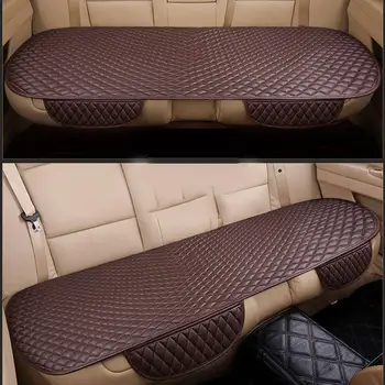

3pcs Universal Car Seat Cover PU Leather Cushions Organizer Auto Front Back Seats Covers Protector Mat Automobile Seat Cushion