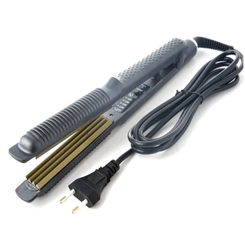 

Professional Temperature Control Titanium Electronic hair straighteners corrugated Crimper Waves Straightening Iron Styling Tool