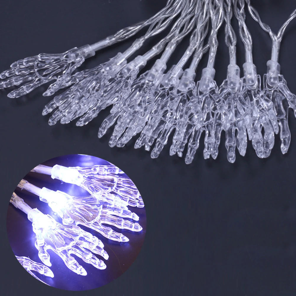 

1M 2.5M 5M Atmosphere Ghost Hand Waterproof Party String Lights Decorative LED Lamp Holiday Solar Powered Fairy Halloween Garden
