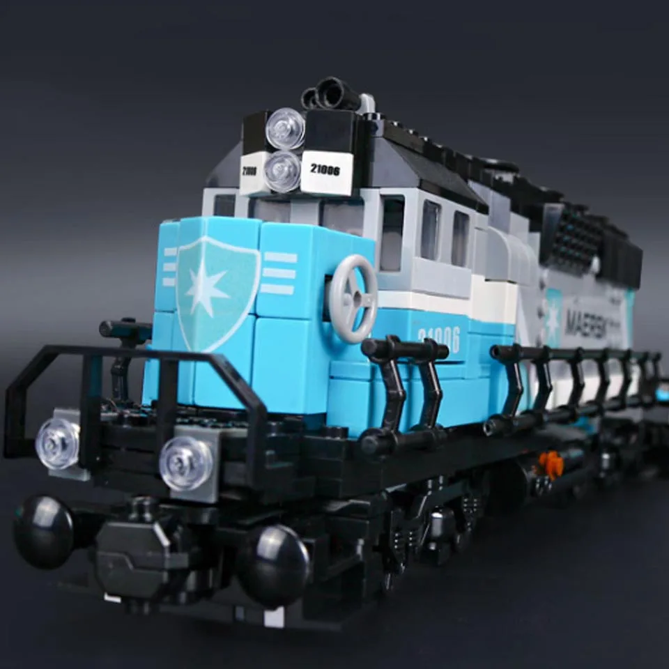 

1234pcs Creative Technology Series Maersk Train Compatible Legoinglys Building Blocks Kit Educational Children Christmas Gifts