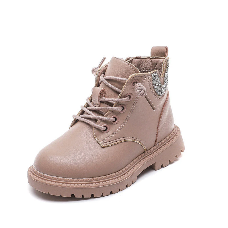 

Girls' Boots 2020 Autumn Winter New Children's Velvet Leather Boots Little Lady British Style Princess Martin Short Boots