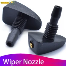 2 Pcs/Set Universal Car Front Windshield Windscreen Wiper Washer Nozzles Jet Sprayer Kits Water Fan Spout Cover Washer Outlet