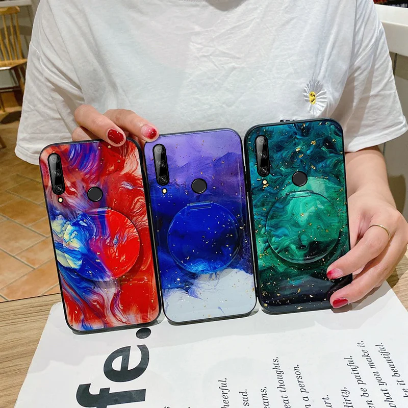 

Marble Fashion Cute Sparkling gold Mirror Case For Huawei Honor 9A 7X 7C 8X 8C 9X 10 10i 20 20S 30 Lite Pro Y9 Prime 2019 Cover
