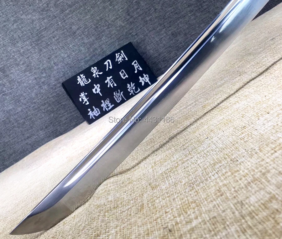 Handmade Japnaese Samurai Sword Katana Full Tang Spring Steel Blade Sharp Asia Fighting Knife Saber