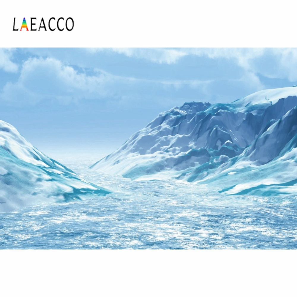 Фотофон Laeacco с изображением ледяного поля детский Виниловый фон для студийной